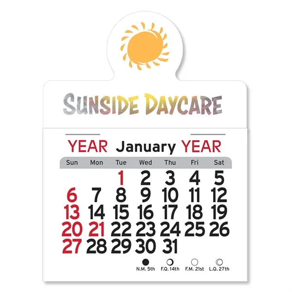 Adhesive Peel-N-Stick® Calendar - Circle - Adhesive Peel-N-Stick® Calendar - Circle - Image 5 of 5