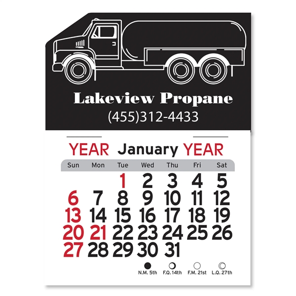 Adhesive Peel-N-Stick® Calendar - Propane Truck - Adhesive Peel-N-Stick® Calendar - Propane Truck - Image 1 of 5