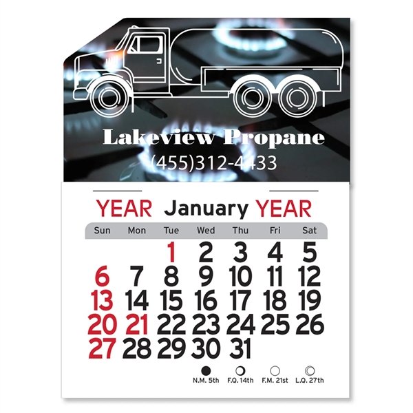 Adhesive Peel-N-Stick® Calendar - Propane Truck - Adhesive Peel-N-Stick® Calendar - Propane Truck - Image 0 of 5