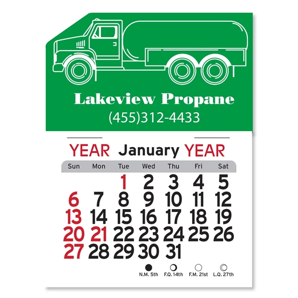 Adhesive Peel-N-Stick® Calendar - Propane Truck - Adhesive Peel-N-Stick® Calendar - Propane Truck - Image 3 of 5
