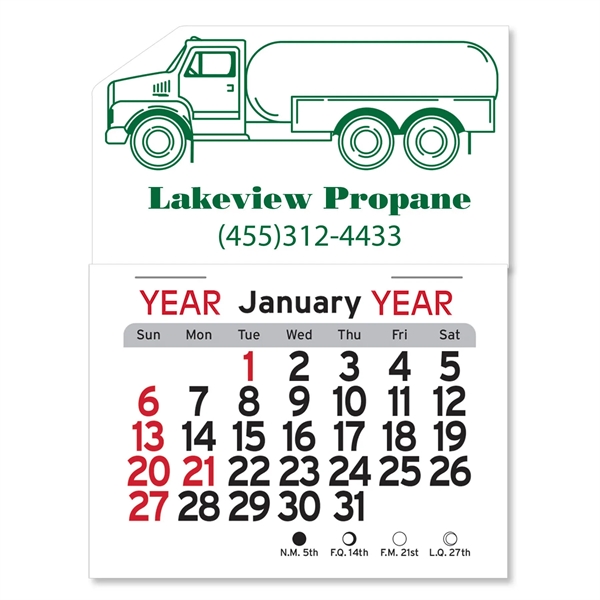 Adhesive Peel-N-Stick® Calendar - Propane Truck - Adhesive Peel-N-Stick® Calendar - Propane Truck - Image 5 of 5