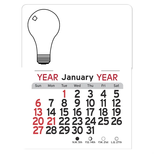 Light Bulb Peel-N-Stick Calendar - Light Bulb Peel-N-Stick Calendar - Image 4 of 5