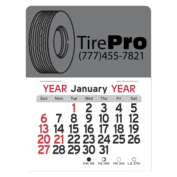 Tire Peel-N-Stick Calendar - Tire Peel-N-Stick Calendar - Image 3 of 5