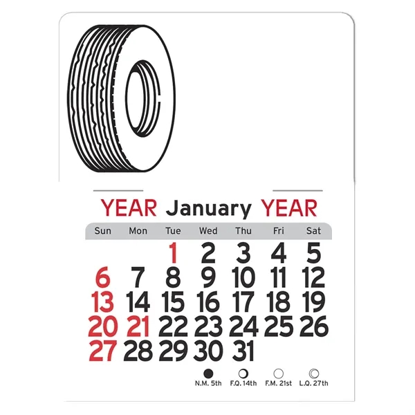 Adhesive Peel-N-Stick® Calendar - Tire - Adhesive Peel-N-Stick® Calendar - Tire - Image 4 of 5