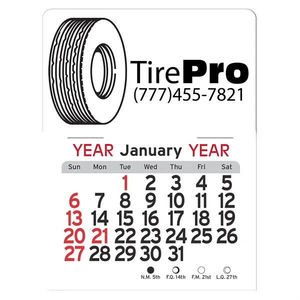 Tire Peel-N-Stick Calendar - Tire Peel-N-Stick Calendar - Image 5 of 5