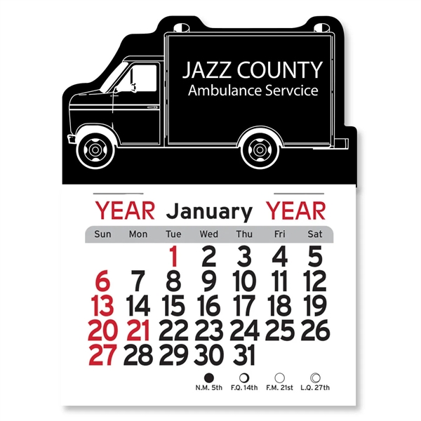 Adhesive Peel-N-Stick® Calendar - Ambulance - Adhesive Peel-N-Stick® Calendar - Ambulance - Image 1 of 5