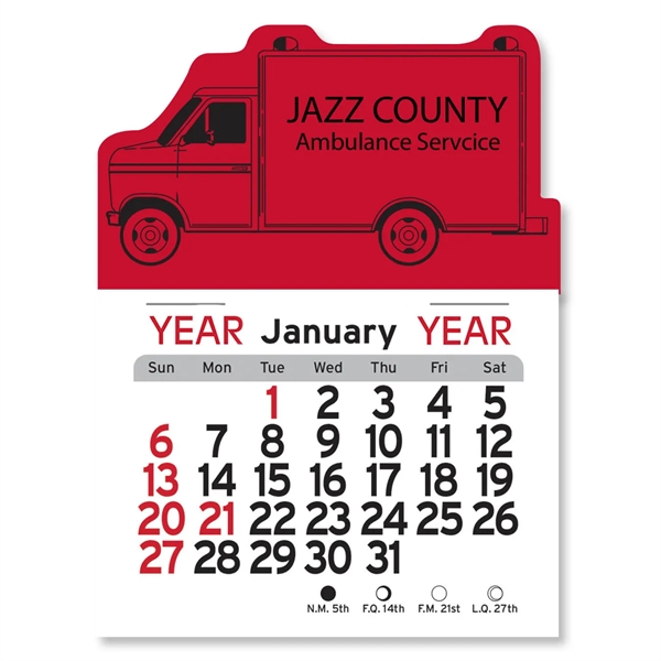 Ambulance Shaped Peel-N-Stick Calendar - Ambulance Shaped Peel-N-Stick Calendar - Image 3 of 5