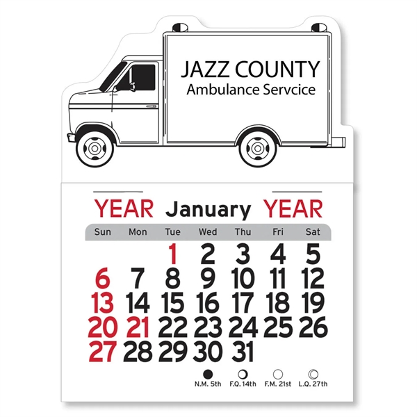 Ambulance Shaped Peel-N-Stick Calendar - Ambulance Shaped Peel-N-Stick Calendar - Image 5 of 5