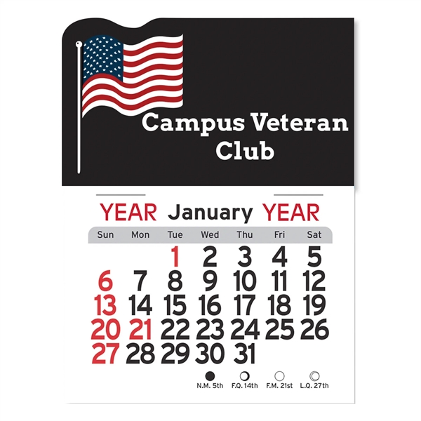 Adhesive Peel-N-Stick® Calendar - American Flag - Adhesive Peel-N-Stick® Calendar - American Flag - Image 1 of 5