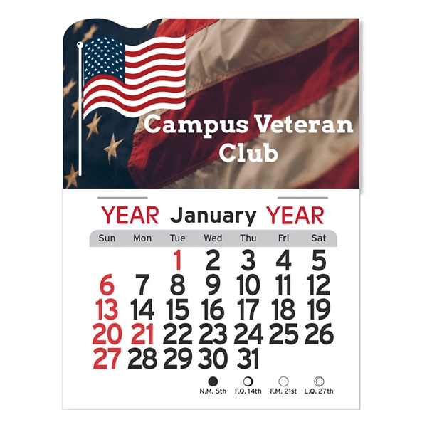 American Flag Peel-N-Stick Calendar - American Flag Peel-N-Stick Calendar - Image 0 of 5