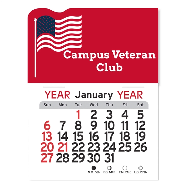 American Flag Peel-N-Stick Calendar - American Flag Peel-N-Stick Calendar - Image 3 of 5