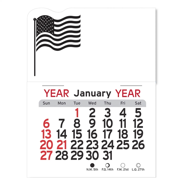 Adhesive Peel-N-Stick® Calendar - American Flag - Adhesive Peel-N-Stick® Calendar - American Flag - Image 4 of 5