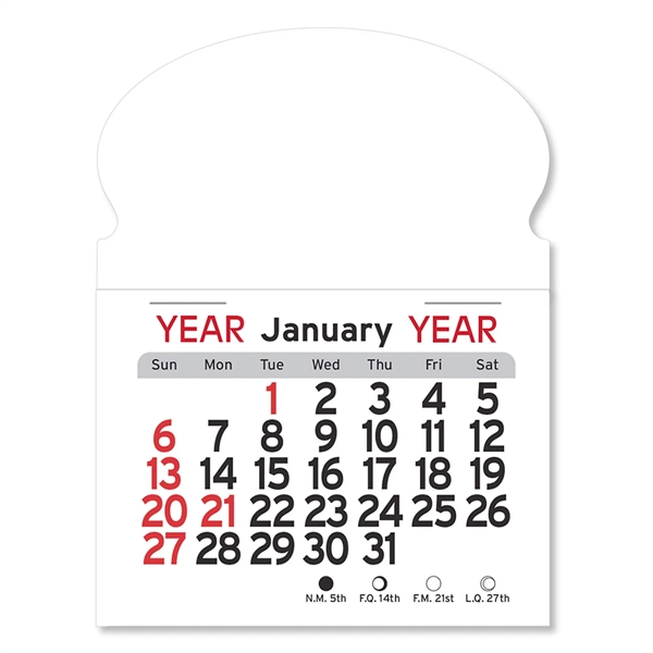 Oval Shaped Peel-N-Stick Calendar - Oval Shaped Peel-N-Stick Calendar - Image 4 of 5