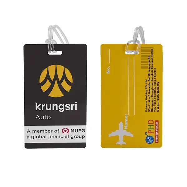 Full Color Plastic Luggage Tags With Strap - Full Color Plastic Luggage Tags With Strap - Image 5 of 10