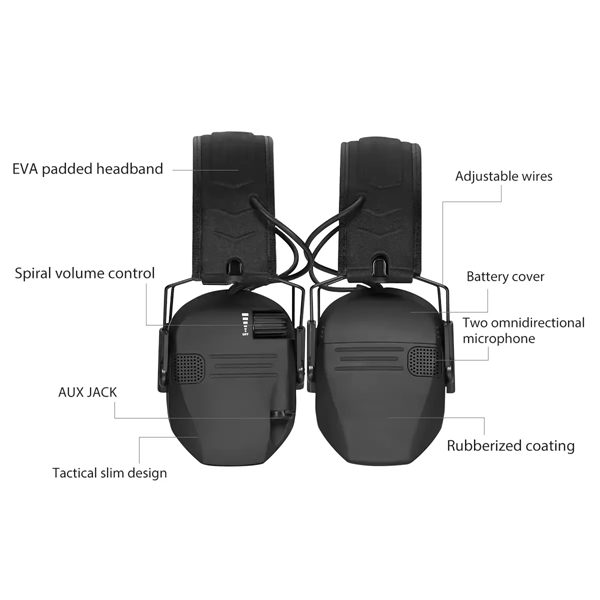 Electronic Ear Defender Active Shooting Headphones - Electronic Ear Defender Active Shooting Headphones - Image 3 of 8