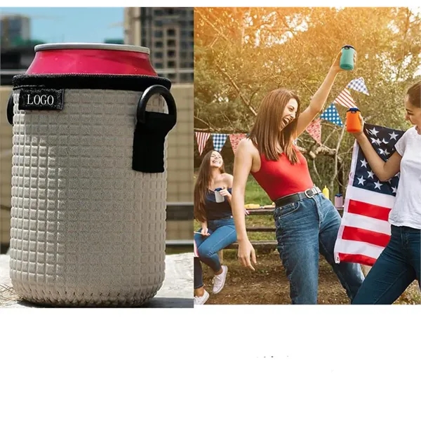 Hands Free Neoprene Coverable Cooler Sleeve Beer Bottle - Hands Free Neoprene Coverable Cooler Sleeve Beer Bottle - Image 4 of 5