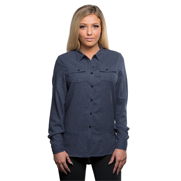 Burnside Ladies' Solid Flannel Shirt - Burnside Ladies' Solid Flannel Shirt - Image 6 of 23