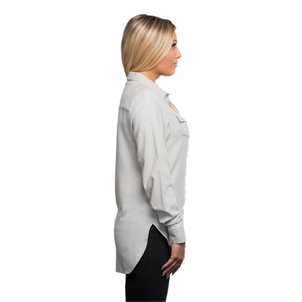 Burnside Ladies' Solid Flannel Shirt - Burnside Ladies' Solid Flannel Shirt - Image 10 of 23