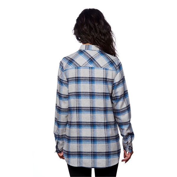 Burnside Ladies' Plaid Boyfriend Flannel Shirt - Burnside Ladies' Plaid Boyfriend Flannel Shirt - Image 11 of 51