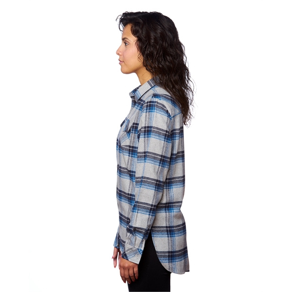 Burnside Ladies' Plaid Boyfriend Flannel Shirt - Burnside Ladies' Plaid Boyfriend Flannel Shirt - Image 12 of 51