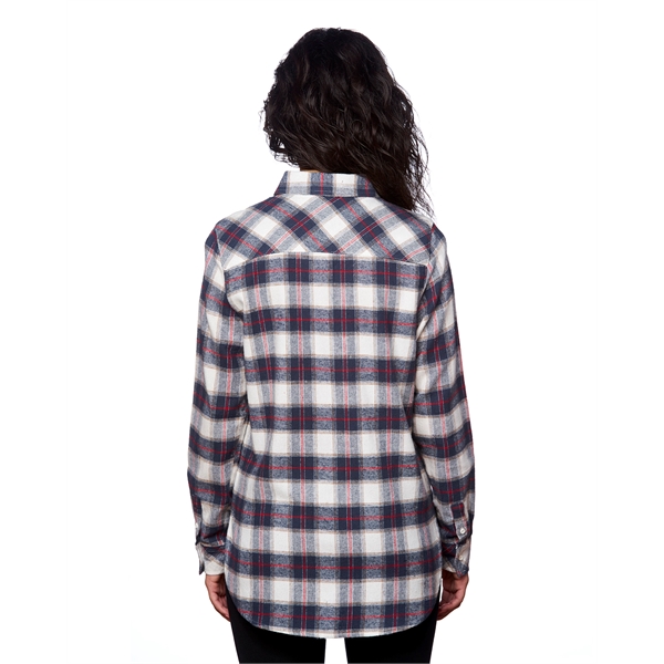 Burnside Ladies' Plaid Boyfriend Flannel Shirt - Burnside Ladies' Plaid Boyfriend Flannel Shirt - Image 17 of 51