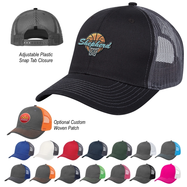 Cotton Twill Mesh Back Cap - Cotton Twill Mesh Back Cap - Image 1 of 48