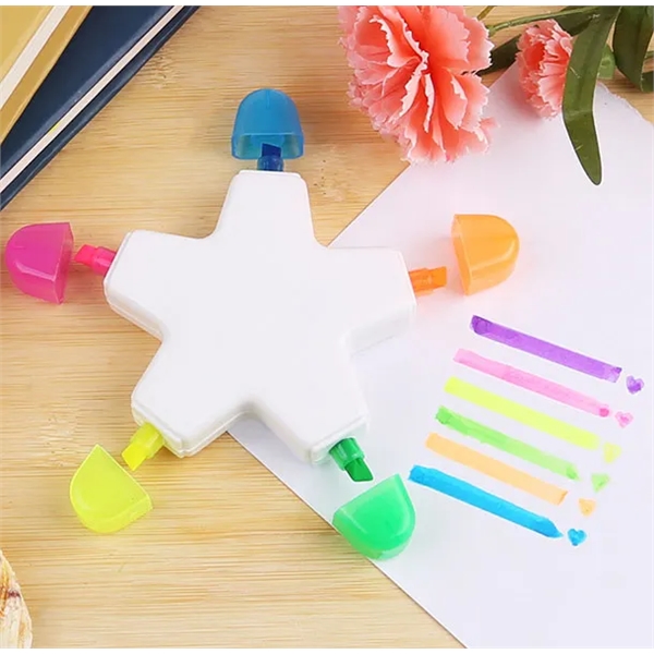 5 Colors Petal Fluorescent Highlighter Pens - 5 Colors Petal Fluorescent Highlighter Pens - Image 6 of 7