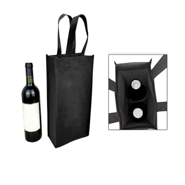 Non-Woven Double Bottle Wine Tote Bag - Non-Woven Double Bottle Wine Tote Bag - Image 1 of 3