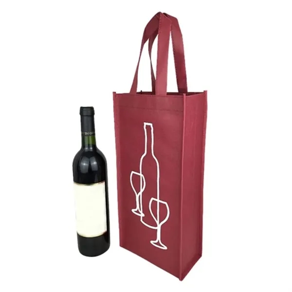 Non-Woven Double Bottle Wine Tote Bag - Non-Woven Double Bottle Wine Tote Bag - Image 3 of 3