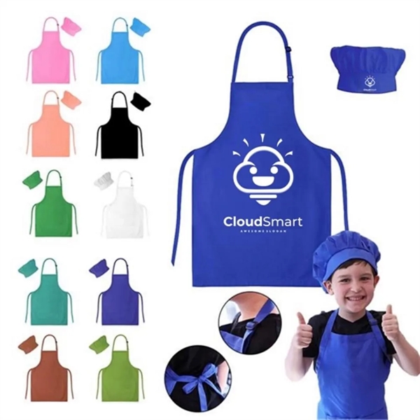 Kids Apron & Chef Cap - Kids Apron & Chef Cap - Image 1 of 3
