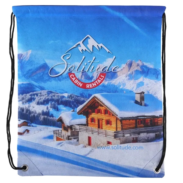 Sublimated Non-Woven Drawstring Backpack - Sublimated Non-Woven Drawstring Backpack - Image 1 of 3
