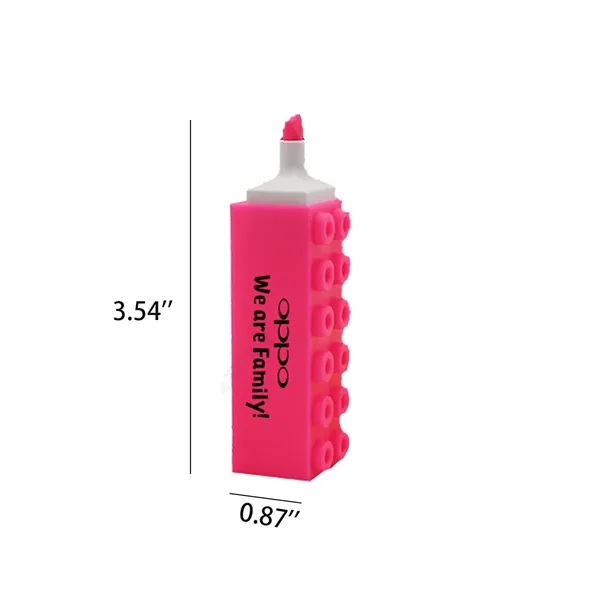 School Office Cute Bricks Highlighter Fluorescent Pen - School Office Cute Bricks Highlighter Fluorescent Pen - Image 1 of 3