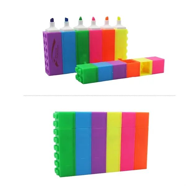 School Office Cute Bricks Highlighter Fluorescent Pen - School Office Cute Bricks Highlighter Fluorescent Pen - Image 2 of 3