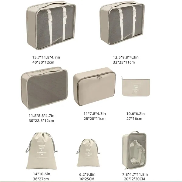 Packing Cubes 8 Sets Travel Luggage Organizers - Packing Cubes 8 Sets Travel Luggage Organizers - Image 1 of 1