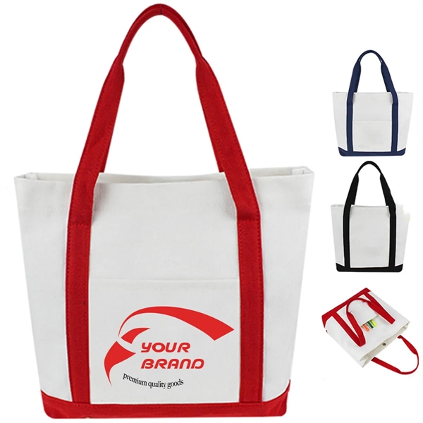 Canvas Shopping Shoulder Reusable Grocery Tote Bag - Canvas Shopping Shoulder Reusable Grocery Tote Bag - Image 0 of 4