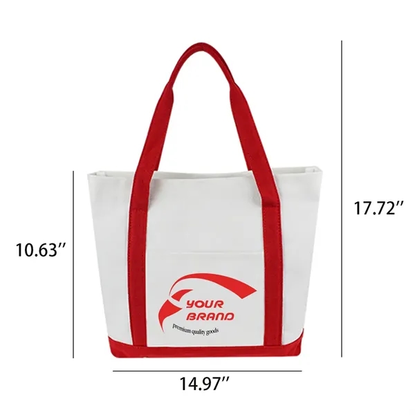 Canvas Shopping Shoulder Reusable Grocery Tote Bag - Canvas Shopping Shoulder Reusable Grocery Tote Bag - Image 1 of 4