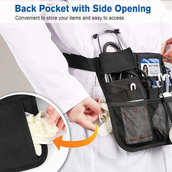 Multi Compartment Nursing Organizer Belt Stethoscope Holder - Multi Compartment Nursing Organizer Belt Stethoscope Holder - Image 1 of 5