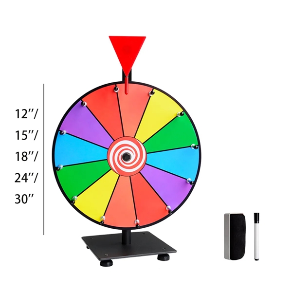Spinning Prize Editable Wheel w/ Dry Erase Marker & Eraser - Spinning Prize Editable Wheel w/ Dry Erase Marker & Eraser - Image 1 of 3