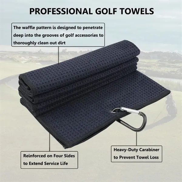 Golf Towel with Clip - Golf Towel with Clip - Image 1 of 4