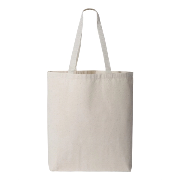 Q-Tees 11L Canvas Tote with Contrast-Color Handles - Q-Tees 11L Canvas Tote with Contrast-Color Handles - Image 7 of 36