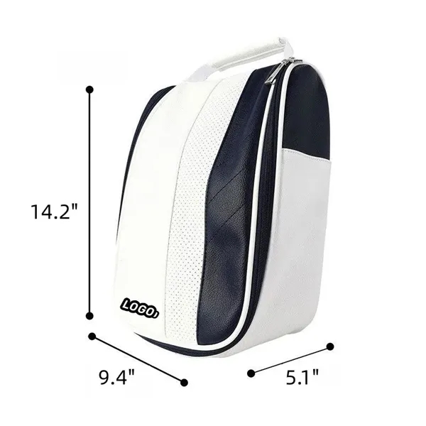 9.4" x 5.1" x 14.2" PU Golf Shoe Bag - 9.4" x 5.1" x 14.2" PU Golf Shoe Bag - Image 1 of 5