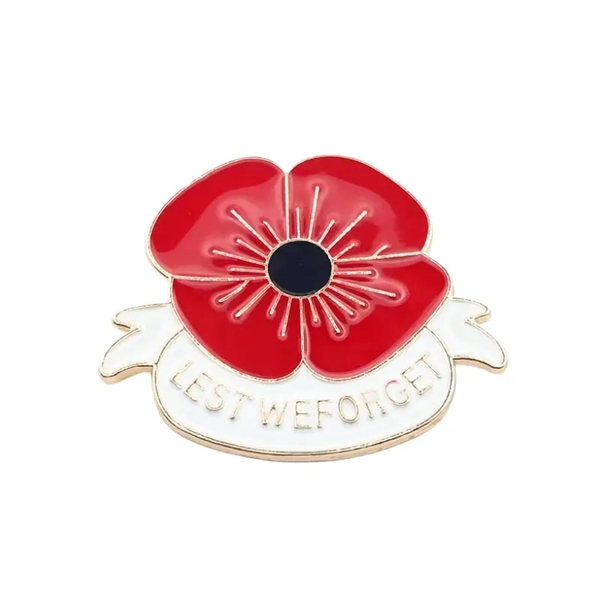 Poppy Flower Brooch Pins - Poppy Flower Brooch Pins - Image 1 of 6