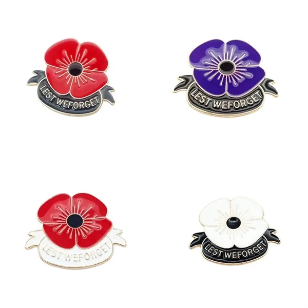 Poppy Flower Brooch Pins - Poppy Flower Brooch Pins - Image 6 of 6