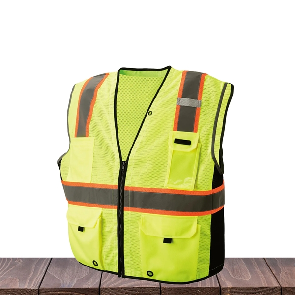 Polyester Breathable Mesh Reflective Vest - Polyester Breathable Mesh Reflective Vest - Image 1 of 4