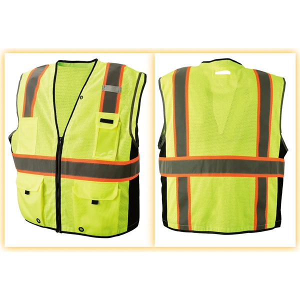 Polyester Breathable Mesh Reflective Vest - Polyester Breathable Mesh Reflective Vest - Image 2 of 4