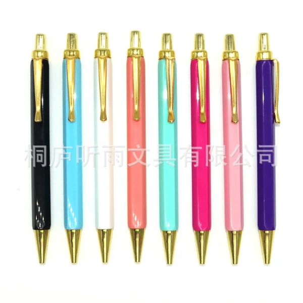 Gold Hexagon Ballpoint Pens - Gold Hexagon Ballpoint Pens - Image 5 of 6