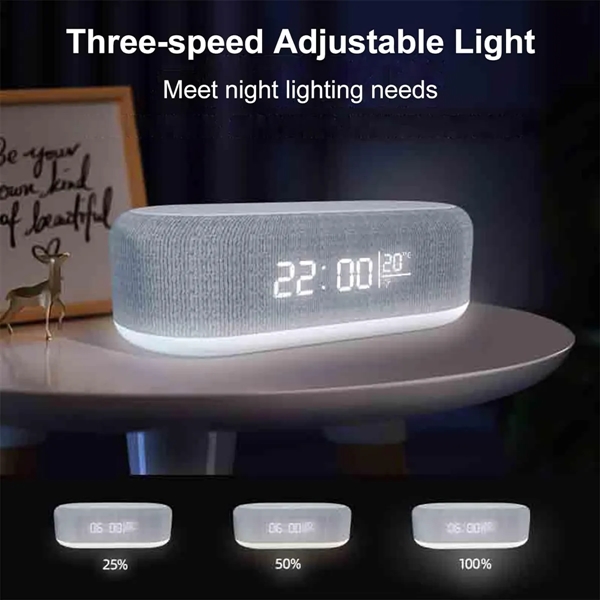 4 In 1 Led Digital Alarm Clock With Wireless Charging - 4 In 1 Led Digital Alarm Clock With Wireless Charging - Image 4 of 6