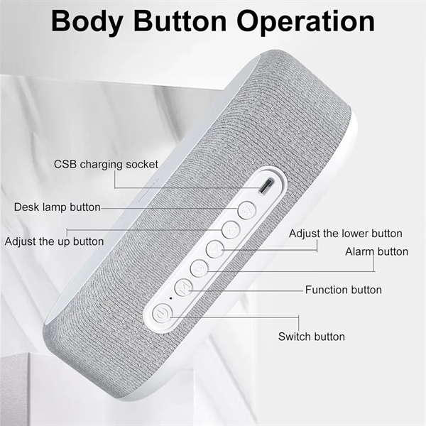 4 In 1 Led Digital Alarm Clock With Wireless Charging - 4 In 1 Led Digital Alarm Clock With Wireless Charging - Image 5 of 6