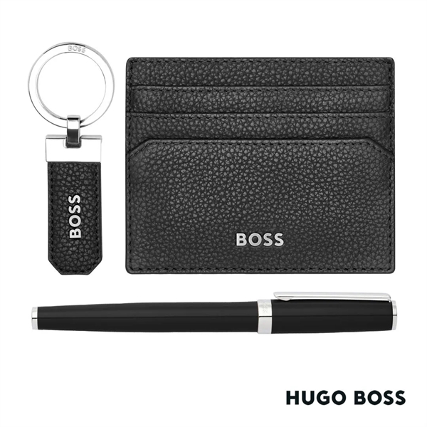 Hugo Boss® Rollerball Pen, Key Ring & Card Holder Set - Hugo Boss® Rollerball Pen, Key Ring & Card Holder Set - Image 1 of 1