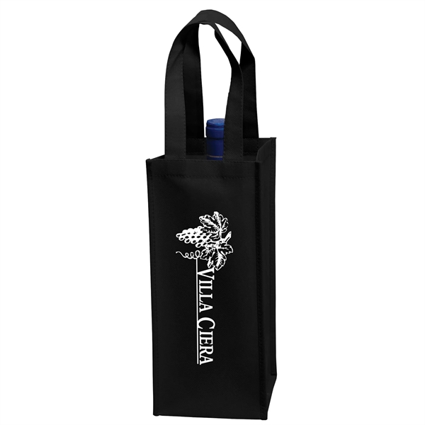 Wine Tote - 1 Bottle Bag - Screen Print - Wine Tote - 1 Bottle Bag - Screen Print - Image 9 of 9